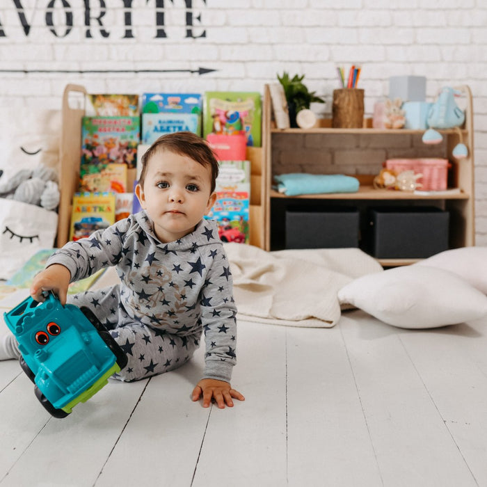 3in1 Montessori Shelves Set: Bookshelf + Toy Shelf + Lego sorter