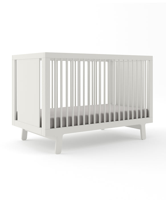 Oeuf Sparrow Crib Natural Wood Baby Crib fawn forest