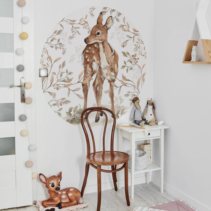 DEKORNIK Deer in a Circle Wall Decal Set