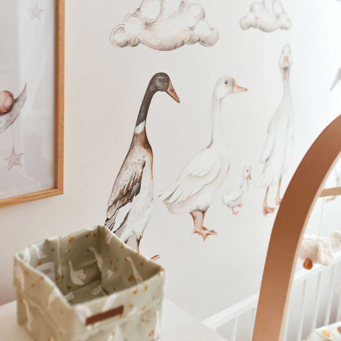 DEKORNIK White Ducks Wall Decal Set