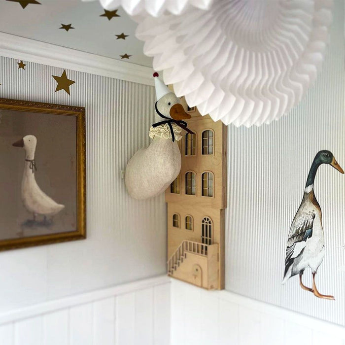 DEKORNIK White Ducks Wall Decal Set