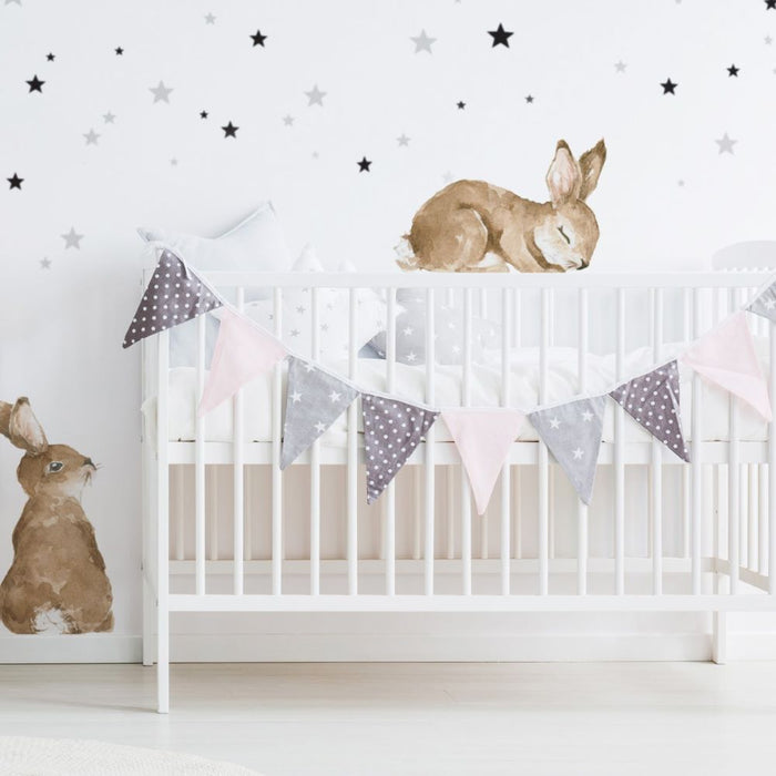 DEKORNIK Happy Rabbits Wonderland Wall Decal Set