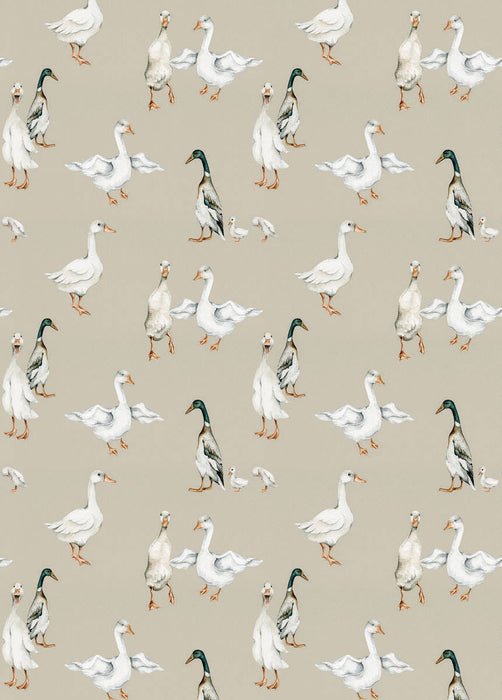 DEKORNIK White Ducks Wallpaper