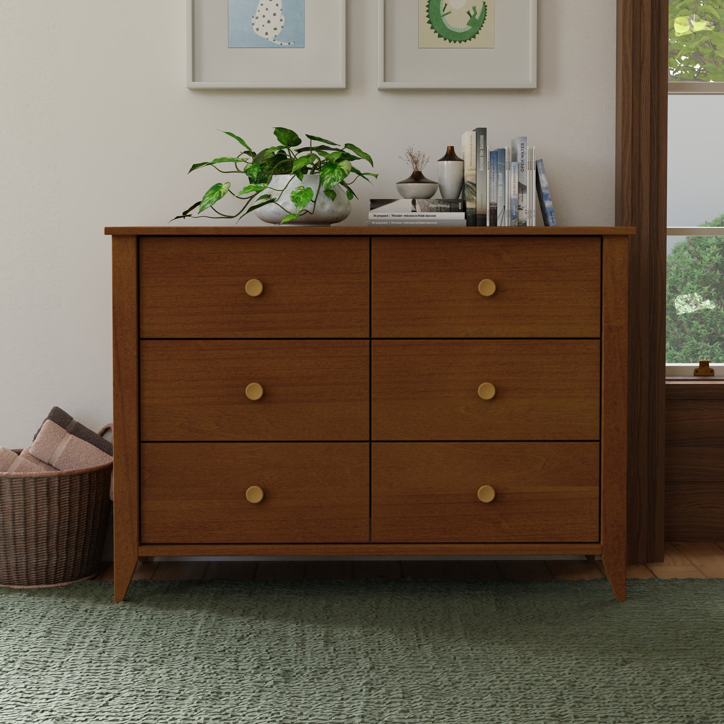 Babyletto Sprout 6Drawer Dresser fawn&forest