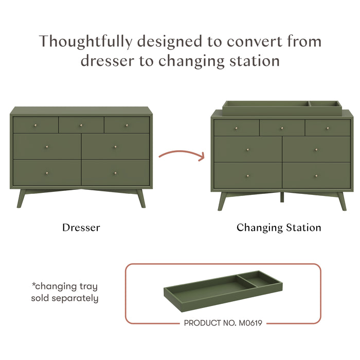 Babyletto Palma 7-Drawer Assembled Double Dresser