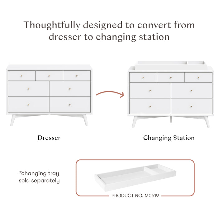 Babyletto Palma 7-Drawer Assembled Double Dresser