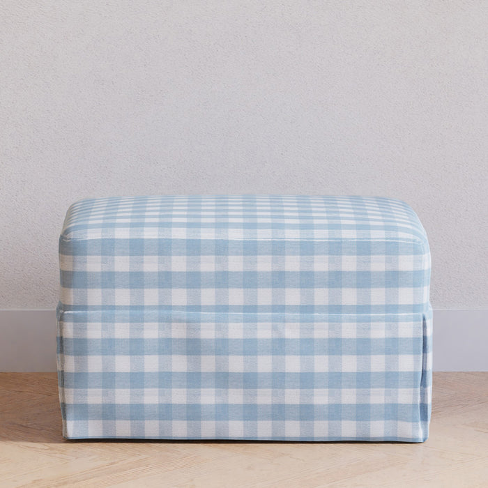 Namesake Crawford Gliding Ottoman in Gingham