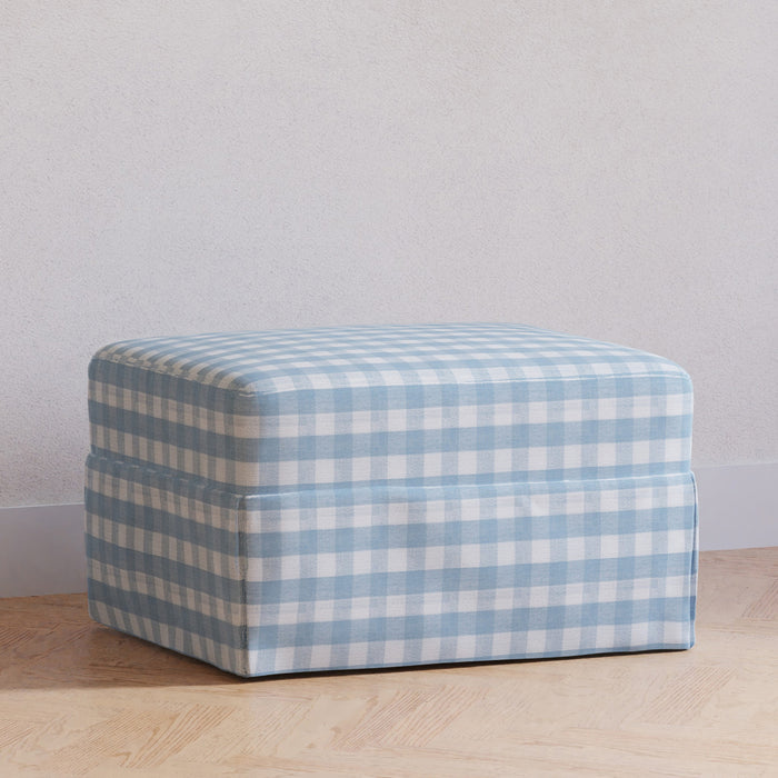 Namesake Crawford Gliding Ottoman in Gingham