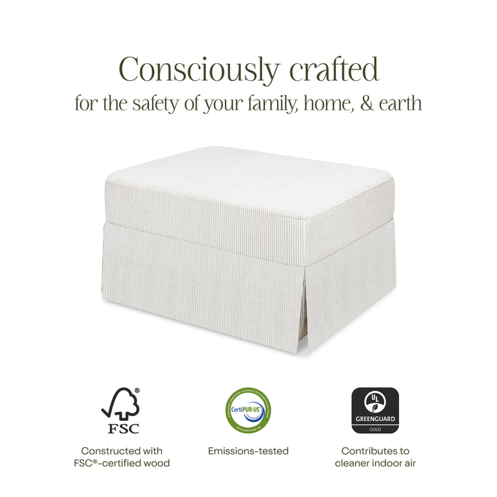 Namesake Crawford Gliding Ottoman in Eco-Performance Fabric