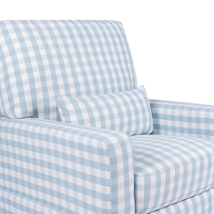 Namesake Crawford Pillowback Comfort Swivel Glider in Gingham