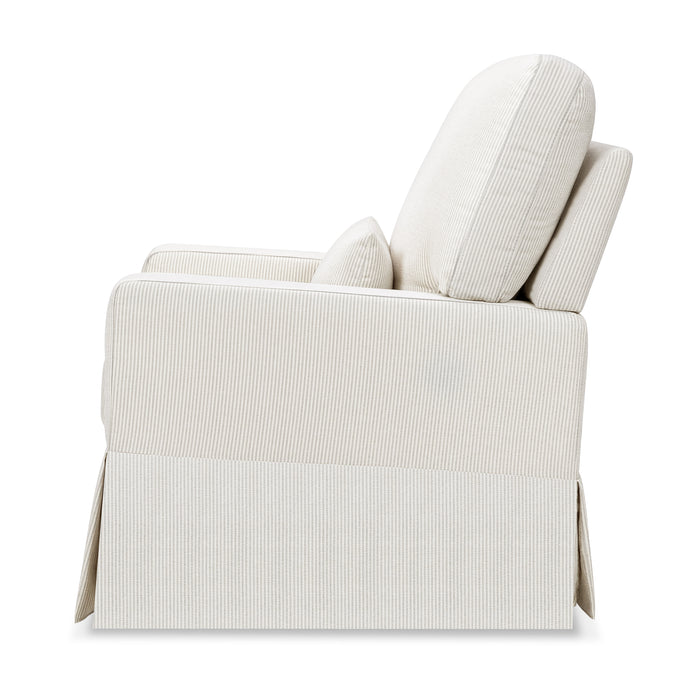 Crawford Pillowback Comfort Swivel Glider in Eco-Performance Fabric | Water Repellent & Stain Resistant