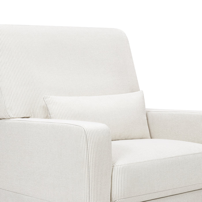 Crawford Pillowback Comfort Swivel Glider in Eco-Performance Fabric | Water Repellent & Stain Resistant