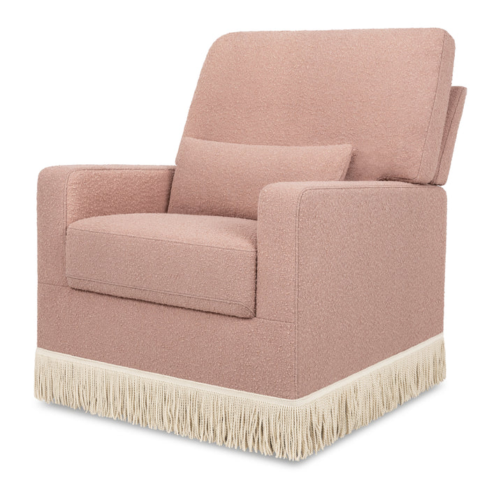 Namesake Crawford Pillowback Comfort Swivel Glider in Boucle