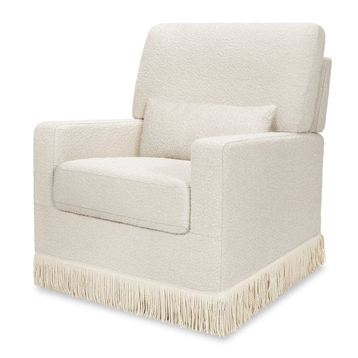 Namesake Crawford Pillowback Comfort Swivel Glider in Boucle