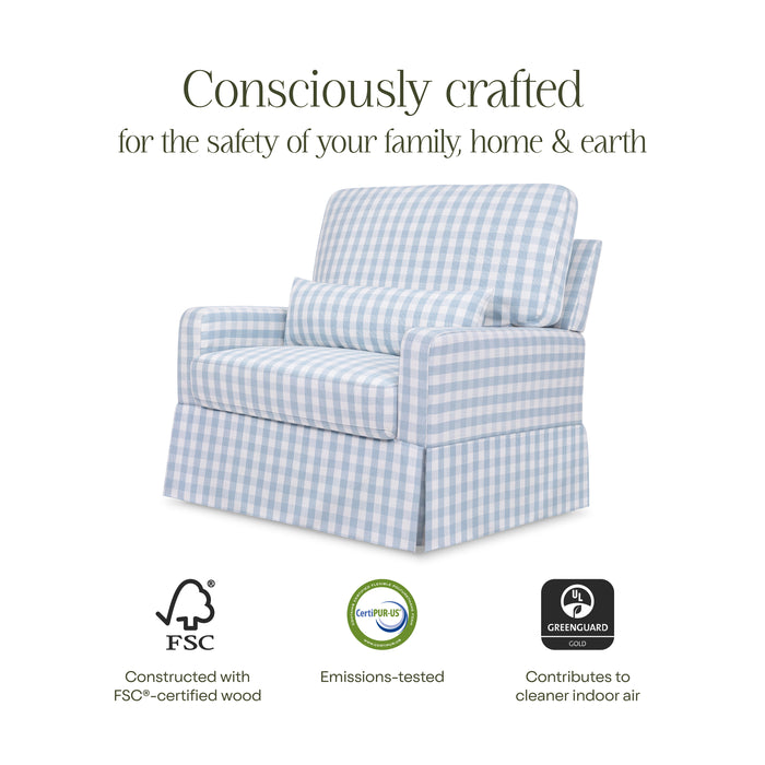 Namesake Crawford Pillowback Chair-and-a-Half Comfort Swivel Glider