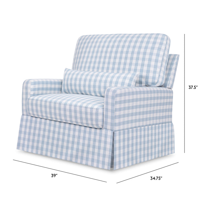 Namesake Crawford Pillowback Chair-and-a-Half Comfort Swivel Glider