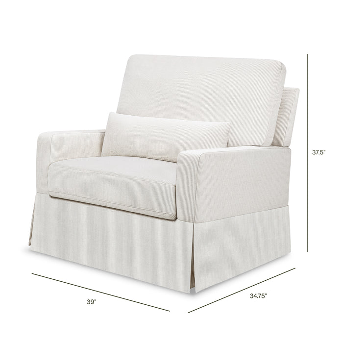 Namesake Crawford Pillowback Chair-and-a-Half Comfort Swivel Glider