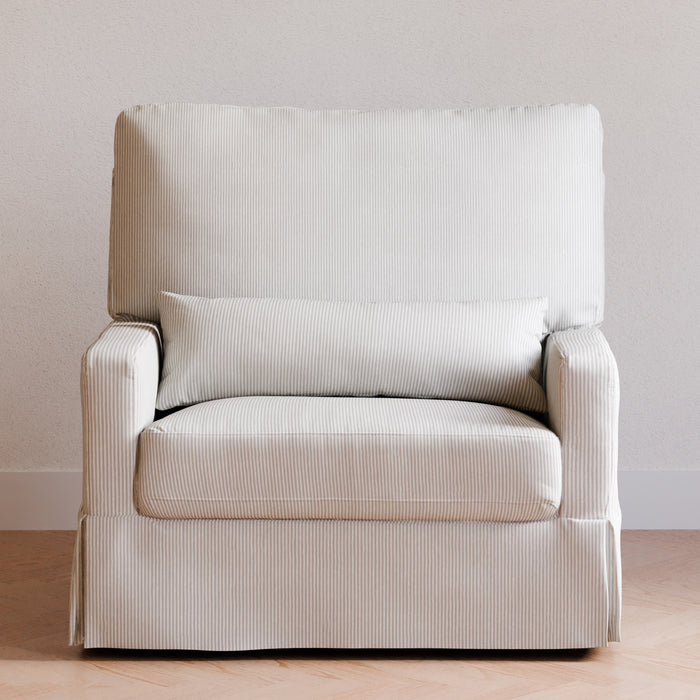 Namesake Crawford Pillowback Chair-and-a-Half Comfort Swivel Glider