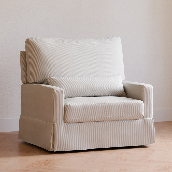 Namesake Crawford Pillowback Chair-and-a-Half Comfort Swivel Glider