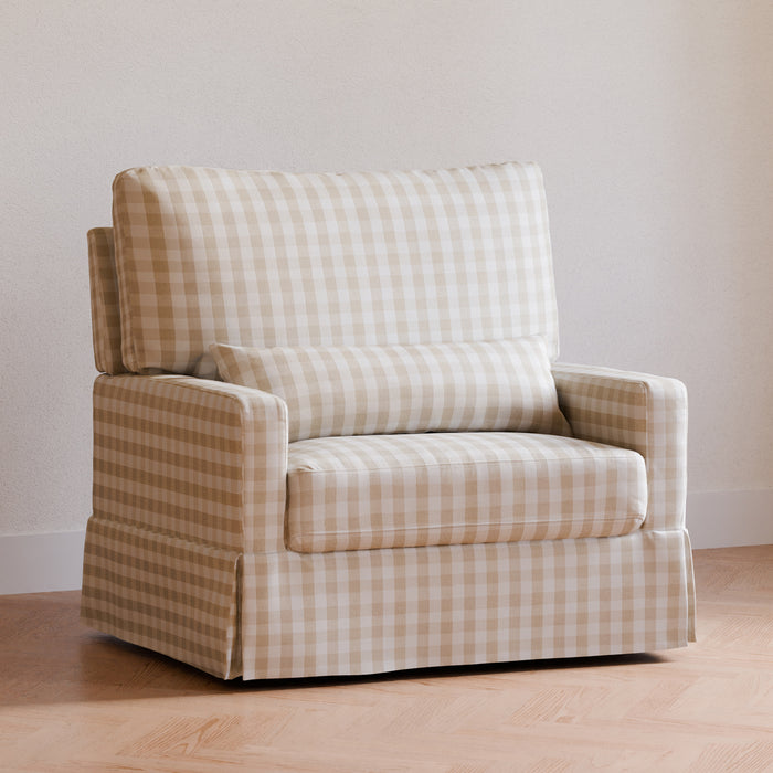 Namesake Crawford Pillowback Chair-and-a-Half Comfort Swivel Glider