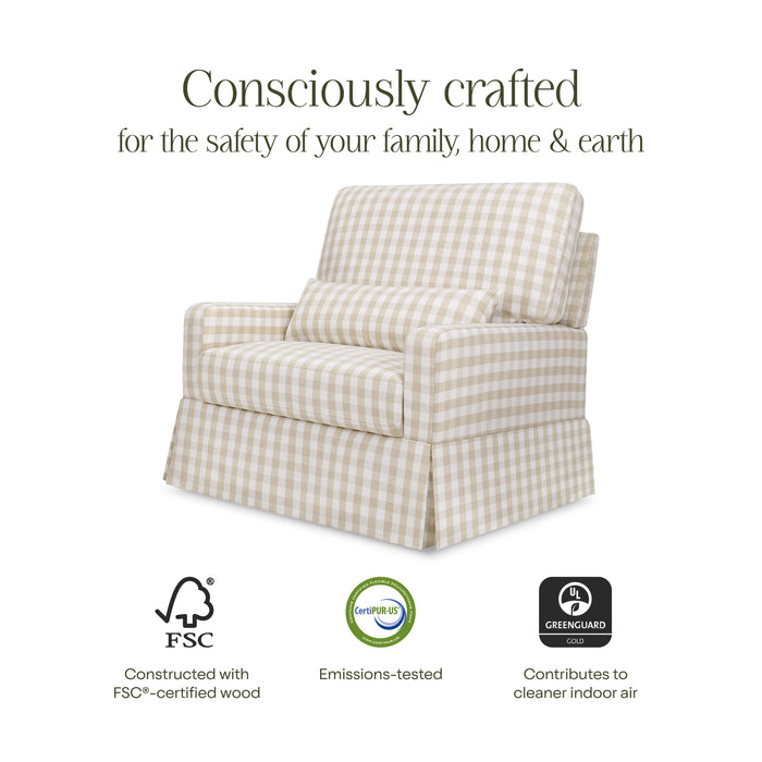 Namesake Crawford Pillowback Chair-and-a-Half Comfort Swivel Glider