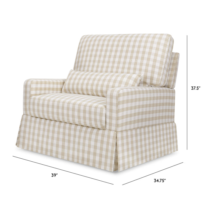 Namesake Crawford Pillowback Chair-and-a-Half Comfort Swivel Glider