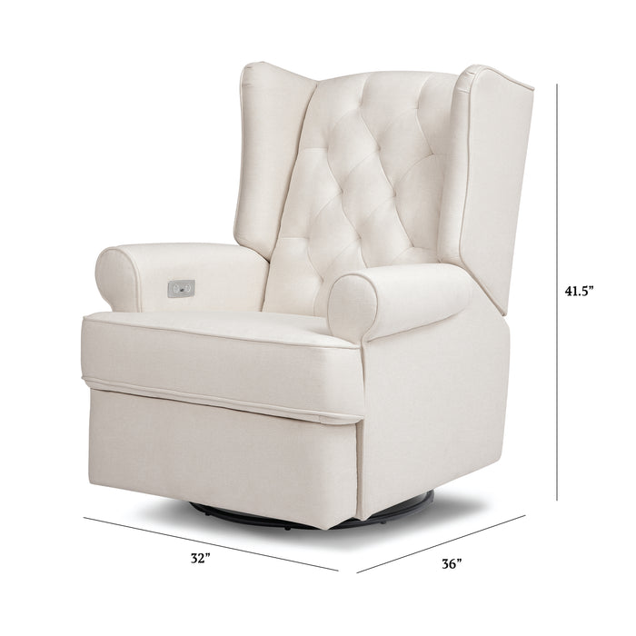 Namesake Harbour Electronic Recliner and Swivel Glider in Eco-Performance Fabric with USB Port