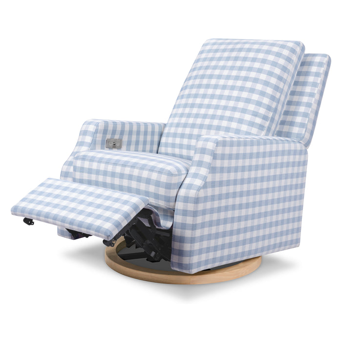 Namesake Crewe Electronic Recliner and Swivel Glider in Gingham