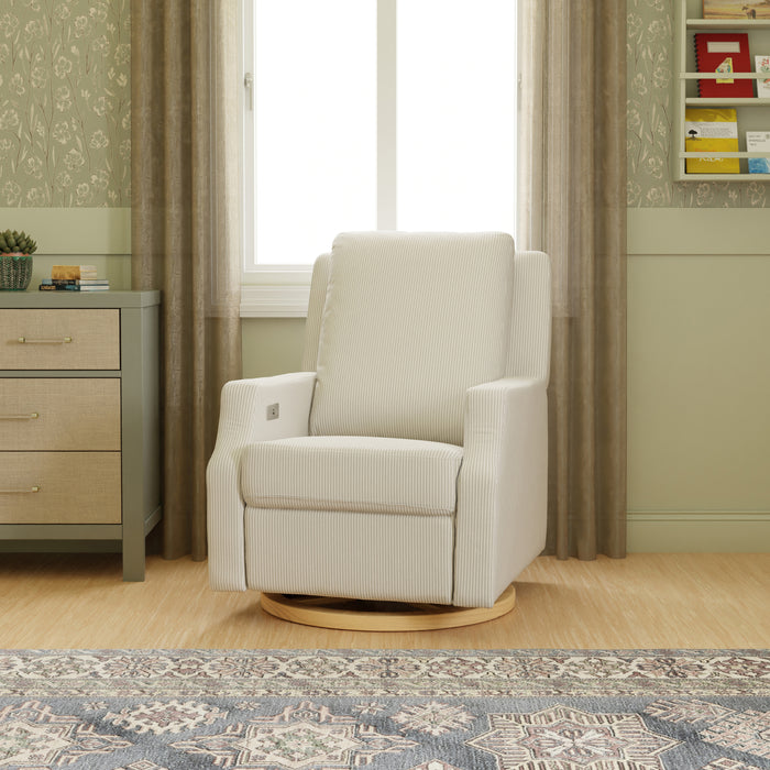 Namesake Crewe Electronic Recliner and Swivel Glider in Eco-Performance Fabric