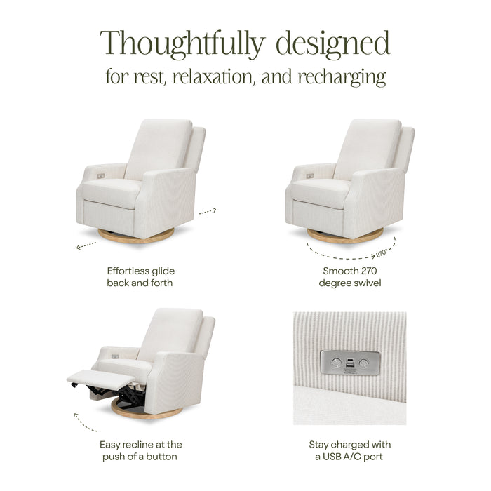 Namesake Crewe Electronic Recliner and Swivel Glider in Eco-Performance Fabric