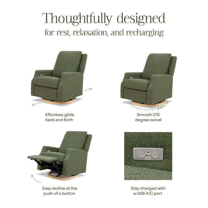 Namesake Crewe Electronic Recliner and Swivel Glider in Boucle