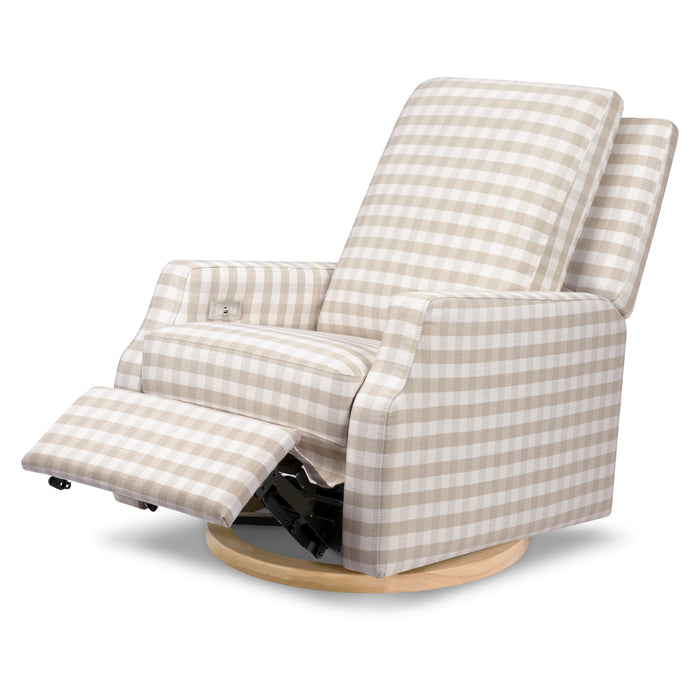 Namesake Crewe Electronic Recliner and Swivel Glider in Gingham