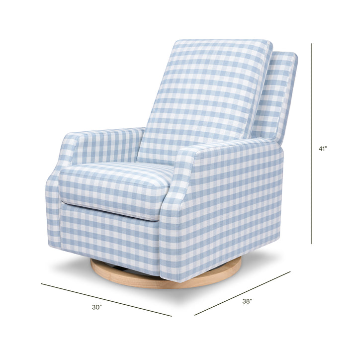 Namesake Crewe Recliner and Swivel Glider in Gingham