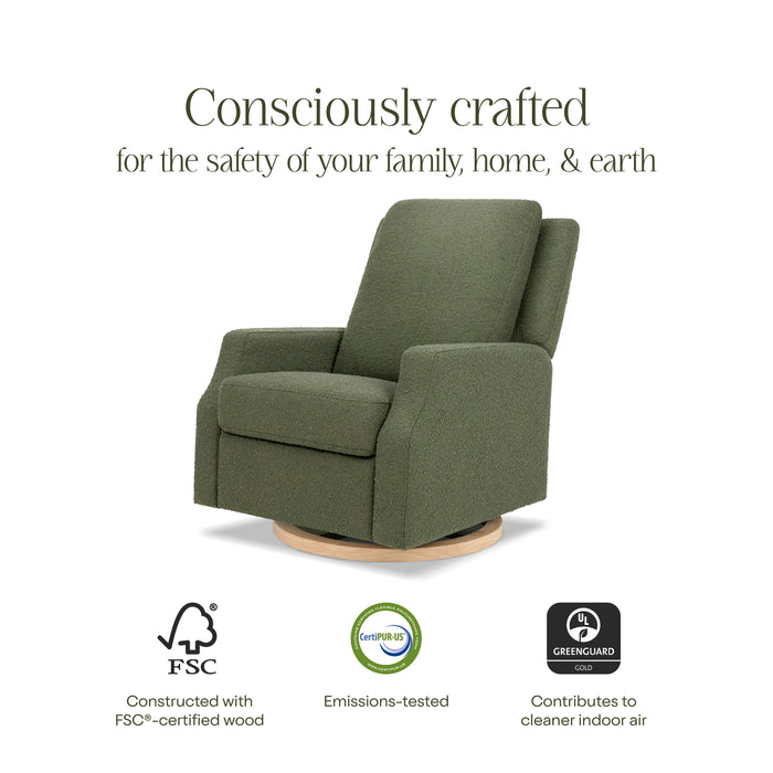 Namesake Crewe Recliner and Swivel Glider in Boucle