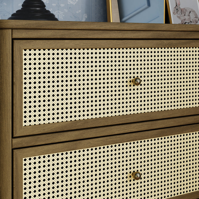 Namesake Marin with Cane 6-Drawer Assembled Dresser