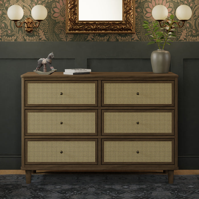 Namesake Marin with Cane 6-Drawer Assembled Dresser