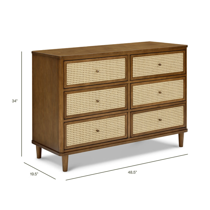 Namesake Marin with Cane 6-Drawer Assembled Dresser