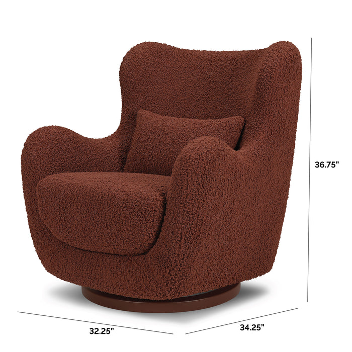 Nursery Works Solstice Swivel Glider in Teddy Loop