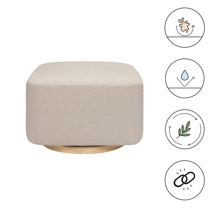 Babyletto Kiwi Gliding Ottoman | Eco-Performance Fabric