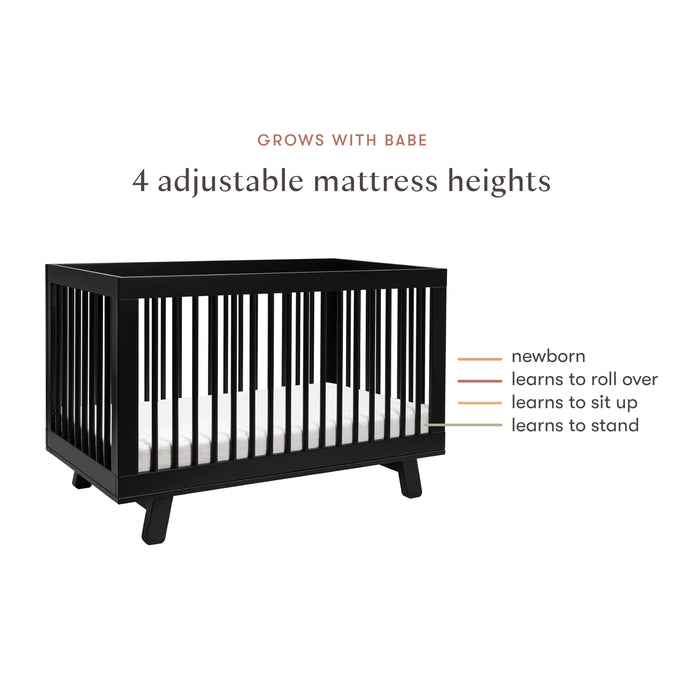 Babyletto Hudson 3-in-1 Convertible Crib with Toddler Bed Conversion Kit