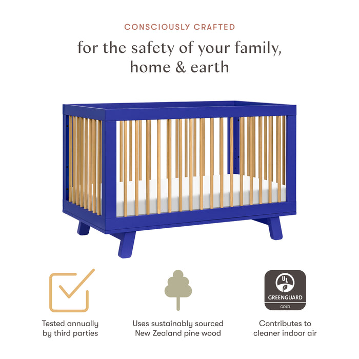 Babyletto Hudson 3-in-1 Convertible Crib with Toddler Bed Conversion Kit