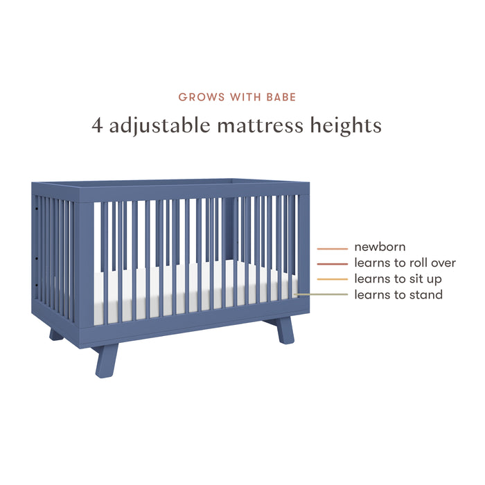 Babyletto Hudson 3-in-1 Convertible Crib with Toddler Bed Conversion Kit