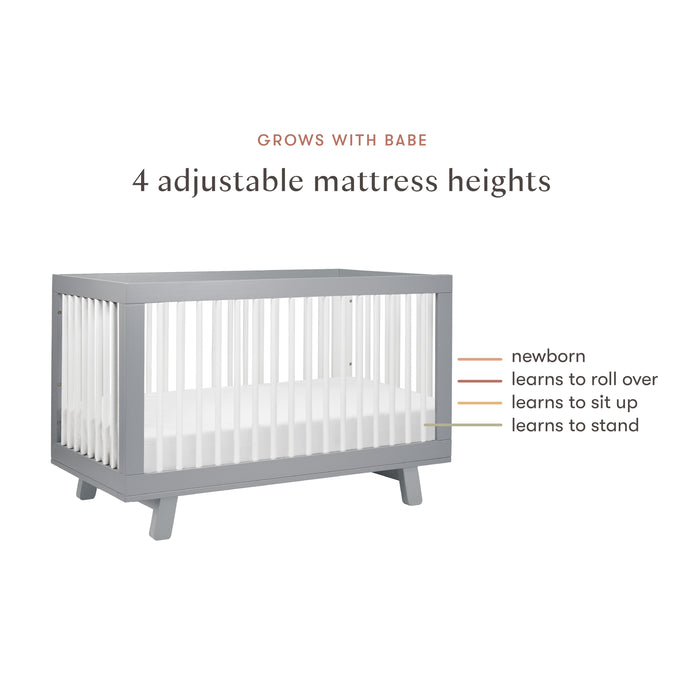 Babyletto Hudson 3-in-1 Convertible Crib with Toddler Bed Conversion Kit