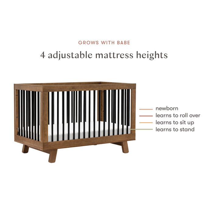 Babyletto Hudson 3-in-1 Convertible Crib with Toddler Bed Conversion Kit