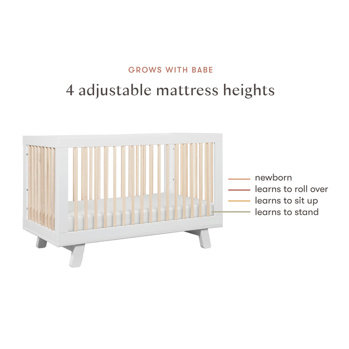 Babyletto Hudson 3-in-1 Convertible Crib with Toddler Bed Conversion Kit