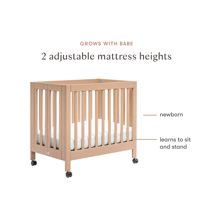 Mini crib adjustable height best sale