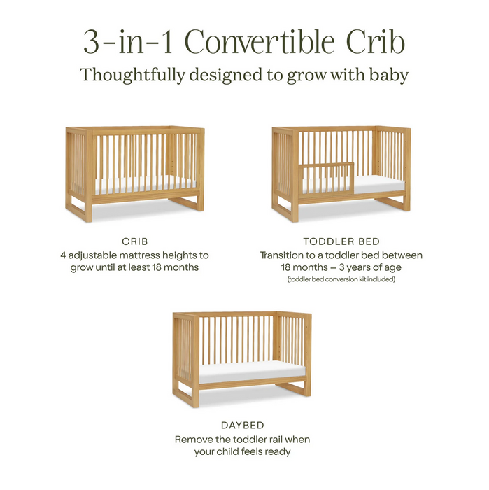 Namesake Nantucket 3-in-1 Convertible Crib with Toddler Bed Conversion Kit