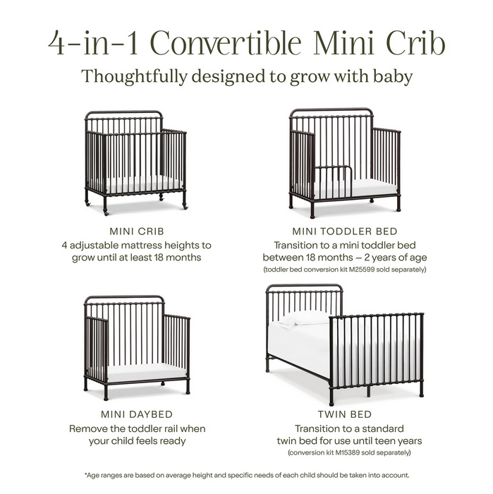 Namesake Winston 4-in-1 Convertible Mini Crib