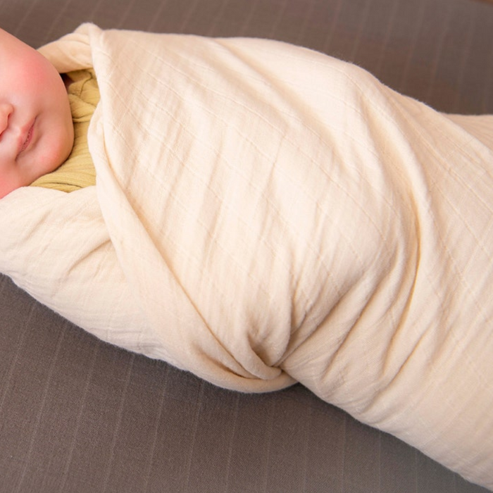 Naturepedic Organic Swaddle Blankets 2-Layer Breathable Muslin (4 Color Pack)