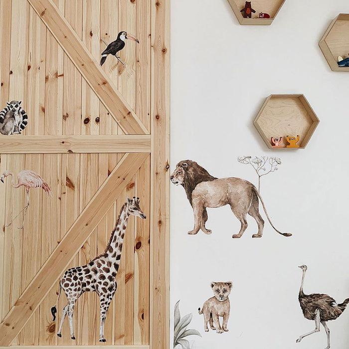 DEKORNIK Savanna Animals Wonderland Wall Decal Set